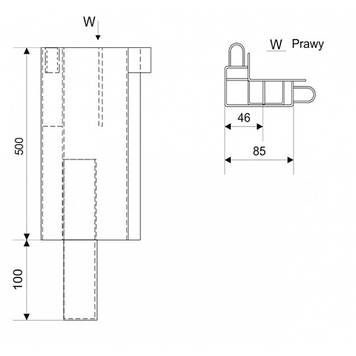Задня стійка борту H=400 мм L/R