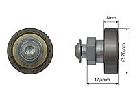 Ролик сдвижной крыши полуприцепа 26x8x17.5