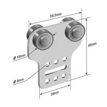 Ролик бокового тента Ø19*68*60 мм