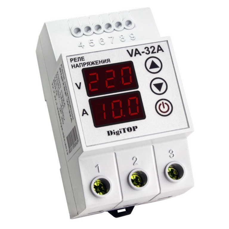 Реле напруги з контролем струму DigiTOP VA-32A 4820118380469