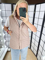 Женская Жилетка с карманами на змейке Ткань плащевка размеры 42-44,46-48,50-52