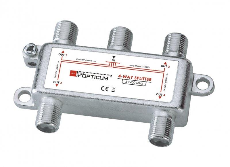 Splitter Opticum HQ 4-WAY 5-2400 MHz Power Pass