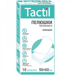 Пелюшки одноразові Tactil 90x60, 10 шт.