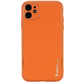 Кожаний чехол Xshield для Apple iPhone 11 (6.1) Оранжевий / Apricot, Помаранчевий / Apricot