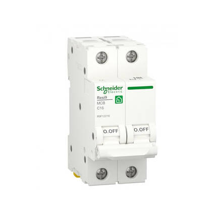 Автоматичний вимикач Schneider Electric Resi 9 6кА С 2p 16A C шнайдер R9F12216, фото 2