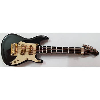 ALBERTS GIFTS 39220 Elec Guitar Black 4” Сувенір значок з магнітом