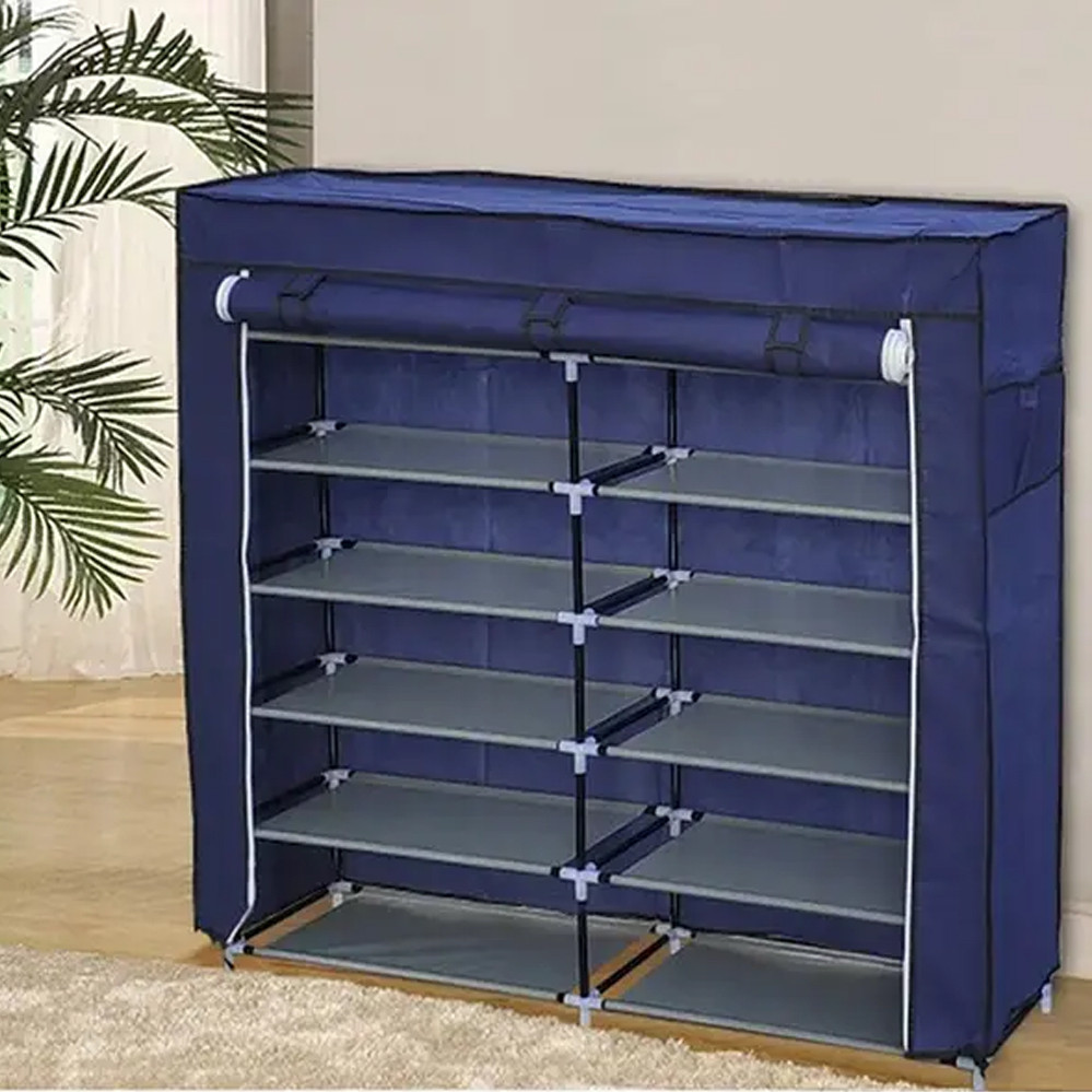 Тканинна шафа складна полиця для зберігання взуття органайзер Shoe Cabinet каркасний стелаж у передпокій, фото 1