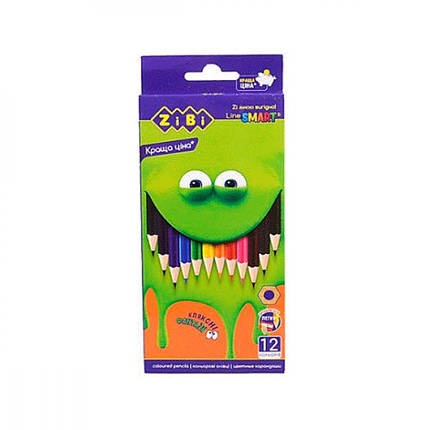 Олівці кольорові, 12 цв. ZIBI, фото 1