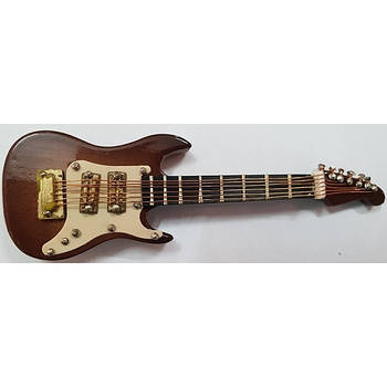 ALBERTS GIFTS 39223 Electric Guitar Brown 4” Сувенір значок з магнітом