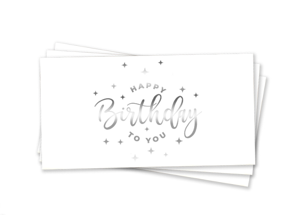 Конверт на гроші "HappyBirthday" (срібне тиснення)