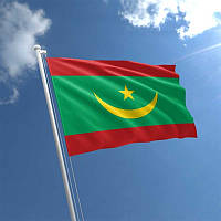 Флаг Мавритании Габардин, 1,35х0,9 м, Люверсы (2 шт.)