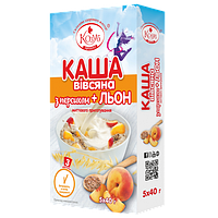 Каша вівсяна з персиком+льон 40 г в коробці 5 шт ТМ Козуб Продукт