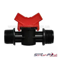 Кран 3/4"x3/4" с наружными резьбами для садовой трубки Santehplast (SL-011-10)