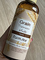 Тонер для лица с экстрактом ростков пшеницы FarmStay Grain Premium White Toner