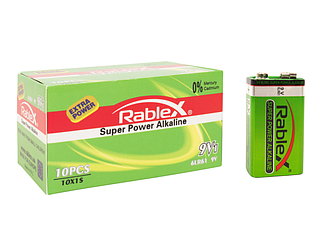 Батарейка Rablex Крона 6F22/9V/Alkaline