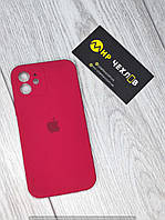 Чохол IPhone 12 Silicone Case Full Сamera Protective rose red 72158
