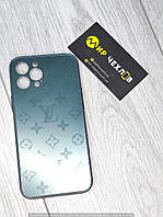 Чохол IPhone 12 Pro Max Glass Louis Vuitton dark green