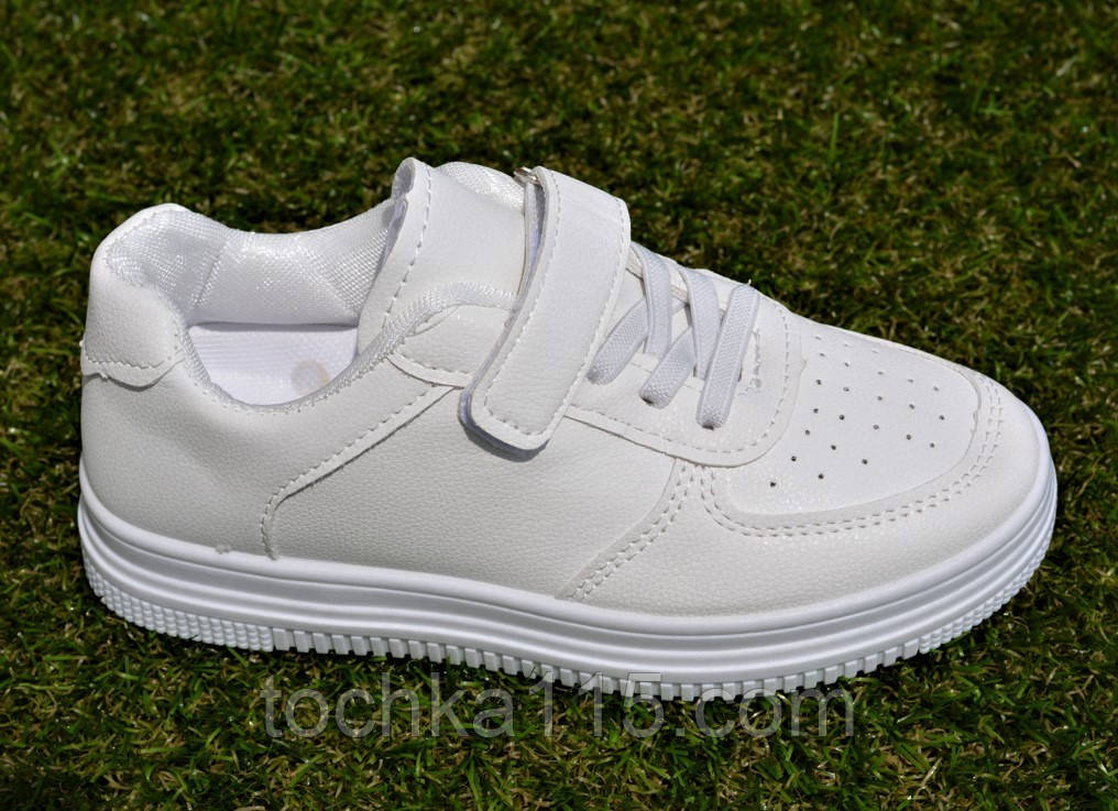 Стильні дитячі білі кросівки кеди р33-34