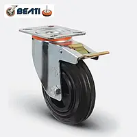 Поворотное колесо с тормозом 200мм (Турция)