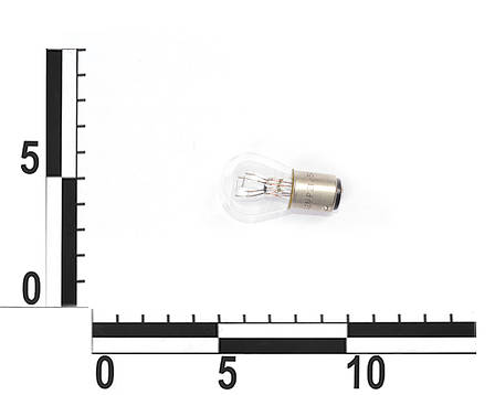 Лампа P21/5W 12В 21/5Вт BAY15d, двухконтактная стоп-сигнала, бел., фото 2