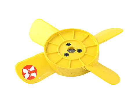 Крыльчатка вентилятора радиатора ВАЗ 2101-07, 4 лоп. желтая, фото 1