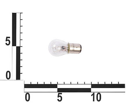 Лампа P21/4W 12В 21/4Вт BAY15d, двухконтактная стоп-сигнала, бел., фото 2
