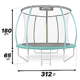 Батут 312см King Sport PRO з внутрішньою сіткою + драбина, фото 8