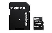 Карта памяти MicroSDXC 256GB UHS-I Class 10 Goodram + SD-adapter (M1AA-2560R12)