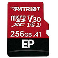 Карта памяти MicroSDXC 256GB UHS-I/U3 Class 10 Patriot EP A1 R90/W80MB/s + SD-adapter (PEF256GEP31MCX)