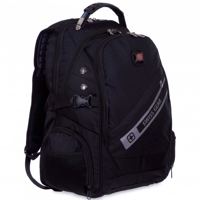 Городской рюкзак мужской "7605" на 35л, Черный рюкзак туристический большой с USB/аудио выходом и чехлом (TS) - фото 1 - id-p1656599162