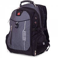 Походный рюкзак "7608" 35л Серый мужской рюкзак городской, туристический рюкзак для путешествий с чехлом (TO)