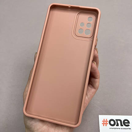 Чохол для Samsung Galaxy A51 силіконовий із захистом для камери чохол на телефон самсунг а51 бежевий W7N, фото 2