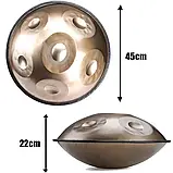 Handpan, Ханг, hang drum музичний інструмент з чохлом на 6 нот, діаметр 45 см., фото 5