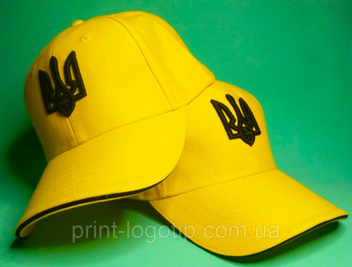 Кепка з тризубом вишивка 3Д, бейсболка за гербом, фото 1