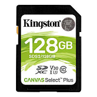 Карта пам'яті SDXC 128GB UHS-I/U3 Class 10 Kingston Canvas Select Plus R100/W85MB/s (SDS2/128GB)