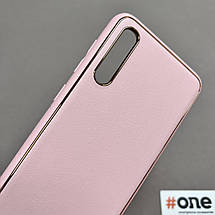 Чохол для Samsung Galaxy A50s шкіряний матовий чохол на телефон самсунг а50с рожевий u9h, фото 3