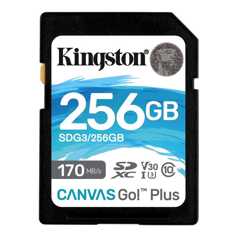 Карта пам'яті SDXC 256 GB UHS-I/U3 Class 10 Kingston Canvas Go! Plus R170/W90MB/s (SDG3/256GB)