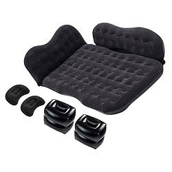 Надувний автомобільний матрац Леско KT-1CE Чорний на задньому сидінні з підголівником 135*88*110 см