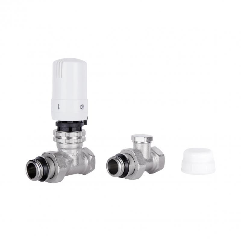 Комплект термостатичний SD Plus 1/2" для радіатора прямий SD353W15, фото 1