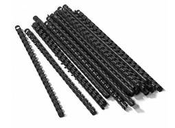 Пружини 16 мм пластикові чорні А4 для біндера, 100 штук в упаковці