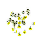 Люверси Блочки для рукоділля 2мм жовті 25шт LVM032, фото 3