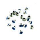 Люверси Блочки для рукоділля 2мм сині 25шт LVM034, фото 3