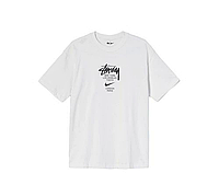 Біла футболка Stussy x Nike Logo Стасі Найк бирка унісекс