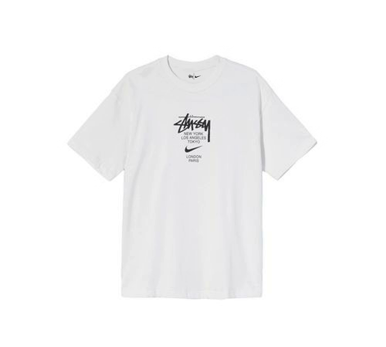 Біла футболка Stussy x Nike Logo Стасі Найк бирка унісекс