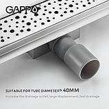 Душовий канал GAPPO G86007-2, 70х600 мм, нержавіюча сталь, фото 5