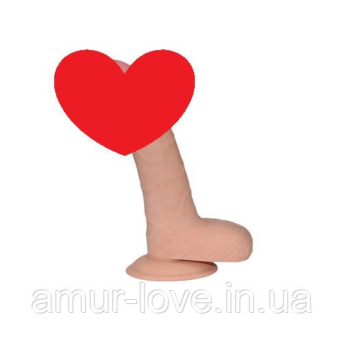 Фалоїмітатор із мошокою The Ultra Soft Dude Flesh 8.8"