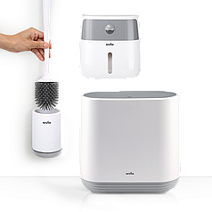 Комплект No2: йоржик настінний, відро та тримач для паперу з поличкою