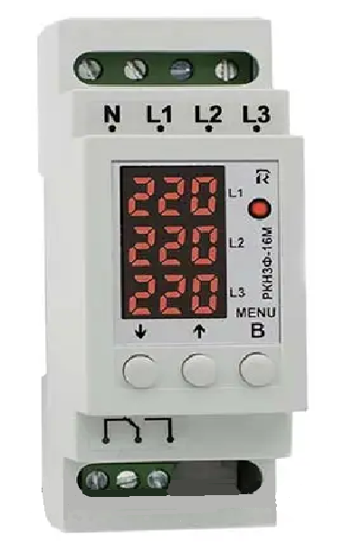 Реле контролю напруги РУБЕЖ РКН3Ф-16М, фото 1