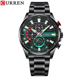 Годинник наручний Curren 8415 Black-Green