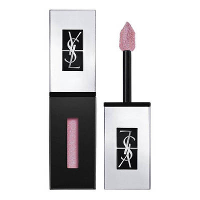 Блиск для губ YSL Rouge Pur Curururure Vernis A Levres Holographics Glosy Stain color 504 Rose Glitch ТЕСТЕР